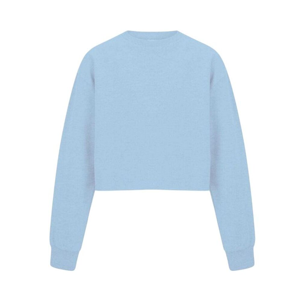 Miso Womens/Ladies Relaxed Fit Crop Sweatshirt / Blue